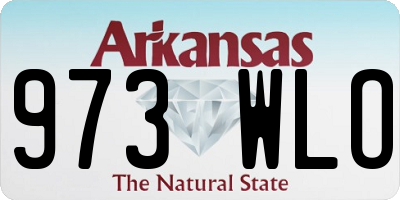 AR license plate 973WLO
