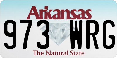 AR license plate 973WRG