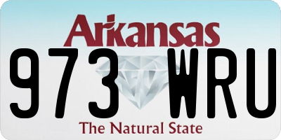 AR license plate 973WRU