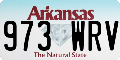 AR license plate 973WRV