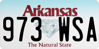 AR license plate 973WSA