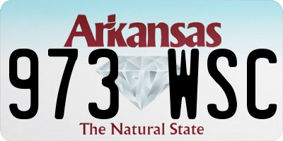 AR license plate 973WSC