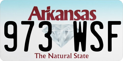AR license plate 973WSF