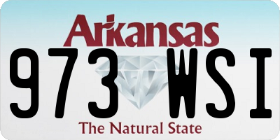AR license plate 973WSI