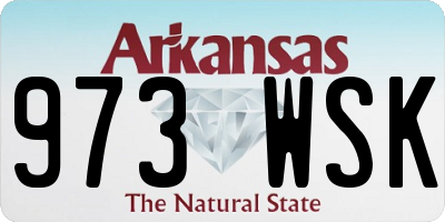 AR license plate 973WSK