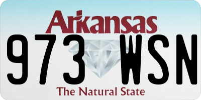 AR license plate 973WSN