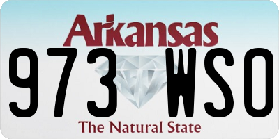 AR license plate 973WSO