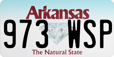 AR license plate 973WSP