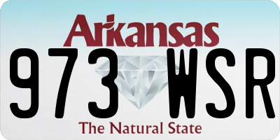 AR license plate 973WSR