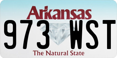 AR license plate 973WST