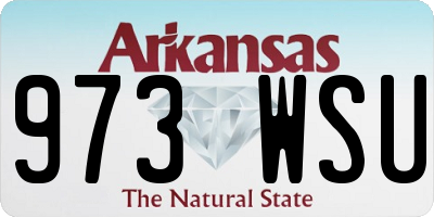 AR license plate 973WSU