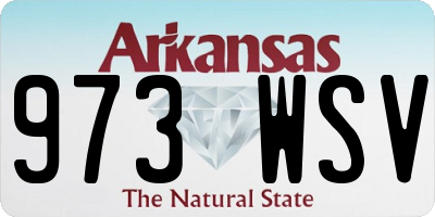 AR license plate 973WSV