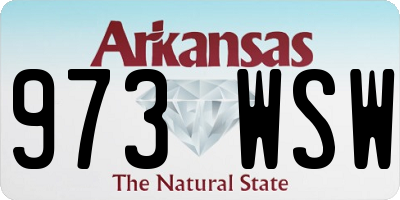 AR license plate 973WSW