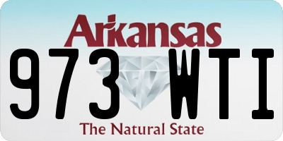 AR license plate 973WTI