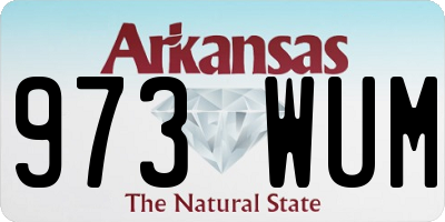 AR license plate 973WUM