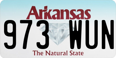 AR license plate 973WUN