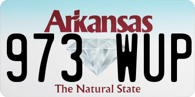 AR license plate 973WUP