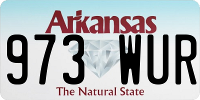 AR license plate 973WUR