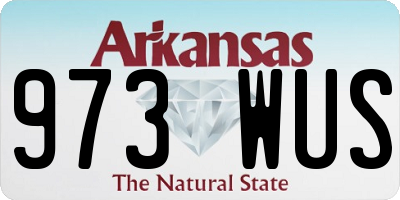 AR license plate 973WUS