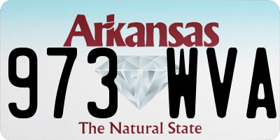 AR license plate 973WVA