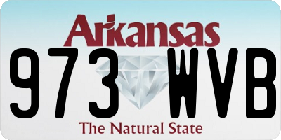 AR license plate 973WVB