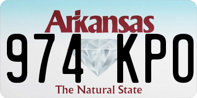 AR license plate 974KPO