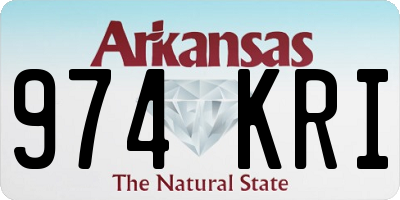 AR license plate 974KRI