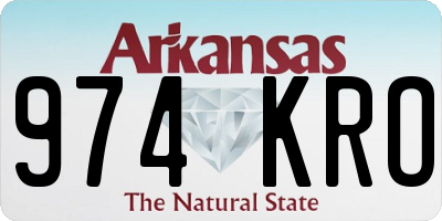 AR license plate 974KRO