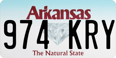 AR license plate 974KRY