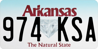 AR license plate 974KSA