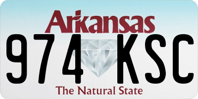 AR license plate 974KSC