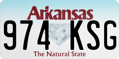 AR license plate 974KSG