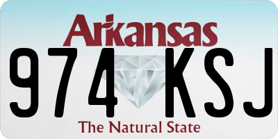 AR license plate 974KSJ
