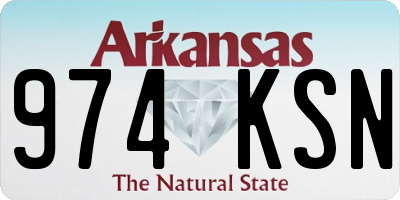 AR license plate 974KSN