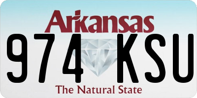 AR license plate 974KSU
