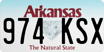 AR license plate 974KSX
