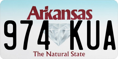 AR license plate 974KUA