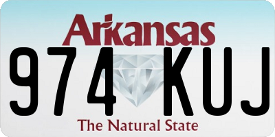 AR license plate 974KUJ