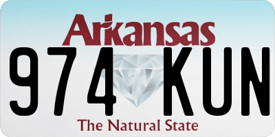 AR license plate 974KUN
