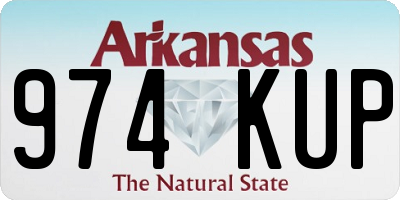 AR license plate 974KUP