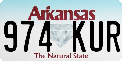 AR license plate 974KUR