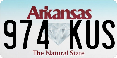 AR license plate 974KUS