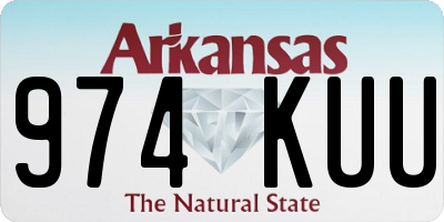 AR license plate 974KUU
