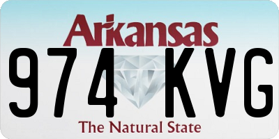 AR license plate 974KVG