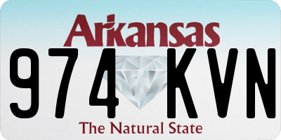 AR license plate 974KVN
