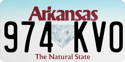 AR license plate 974KVO