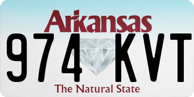 AR license plate 974KVT