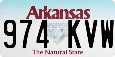 AR license plate 974KVW