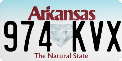 AR license plate 974KVX