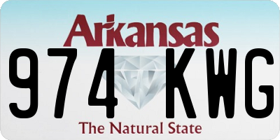 AR license plate 974KWG